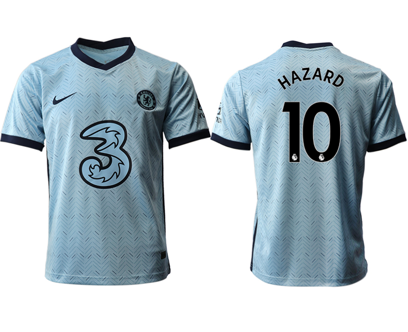 Men 2020-2021 club Chelsea away aaa version #10 Light blue Soccer Jerseys